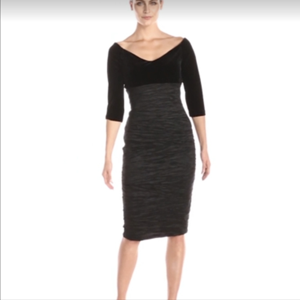 Alex Evenings 3/4 Sleeve off the shoulder Black Dress Size 12